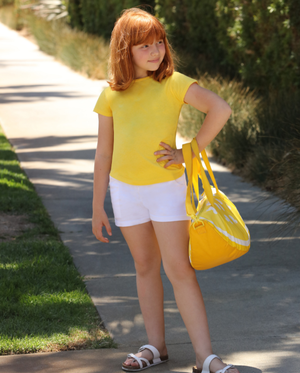 Girls shop yellow shorts