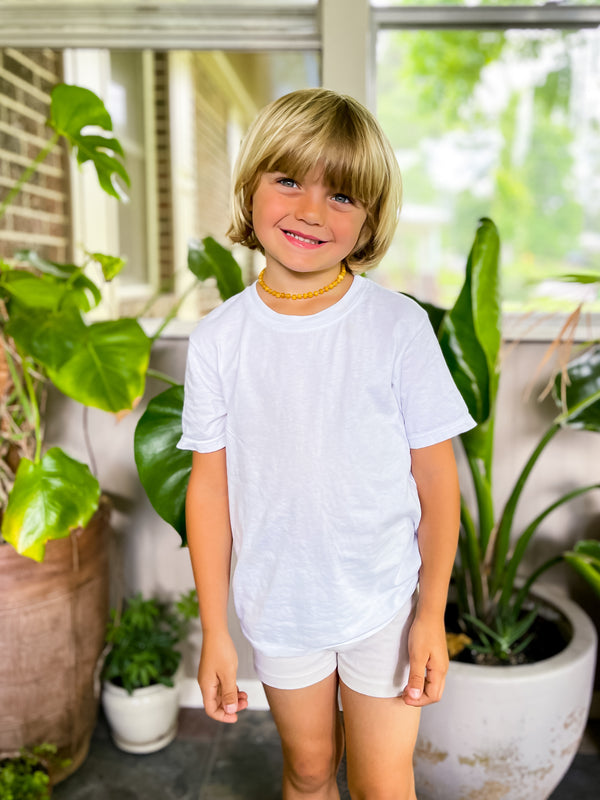 Boys Organic Cotton Boxer Brief | White