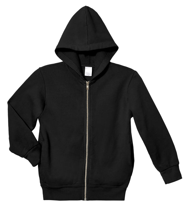 Black zip front hoodie online