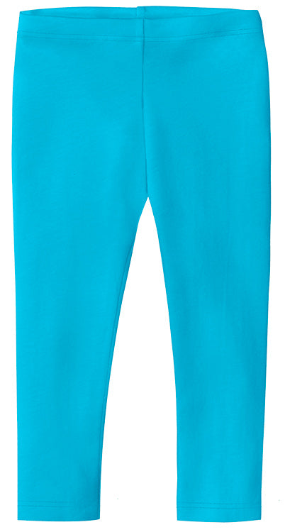 Vivian's Fashions Capri Leggings - Girls, Cotton (Turquoise, X
