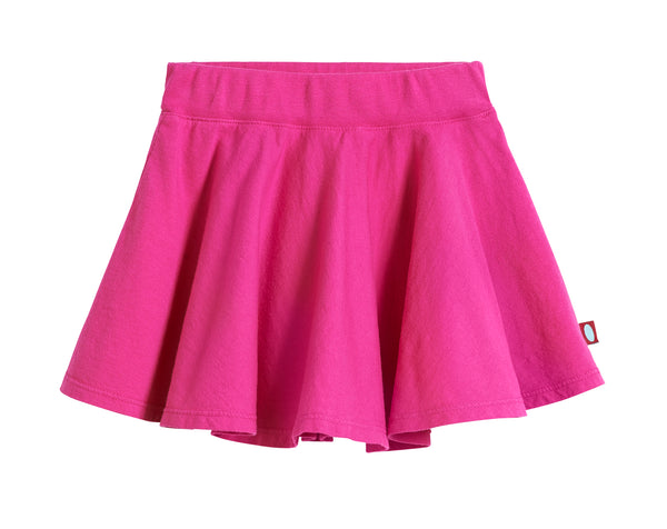 Girls Soft Cotton Jersey Twirly Skirt Hot Pink City Threads USA