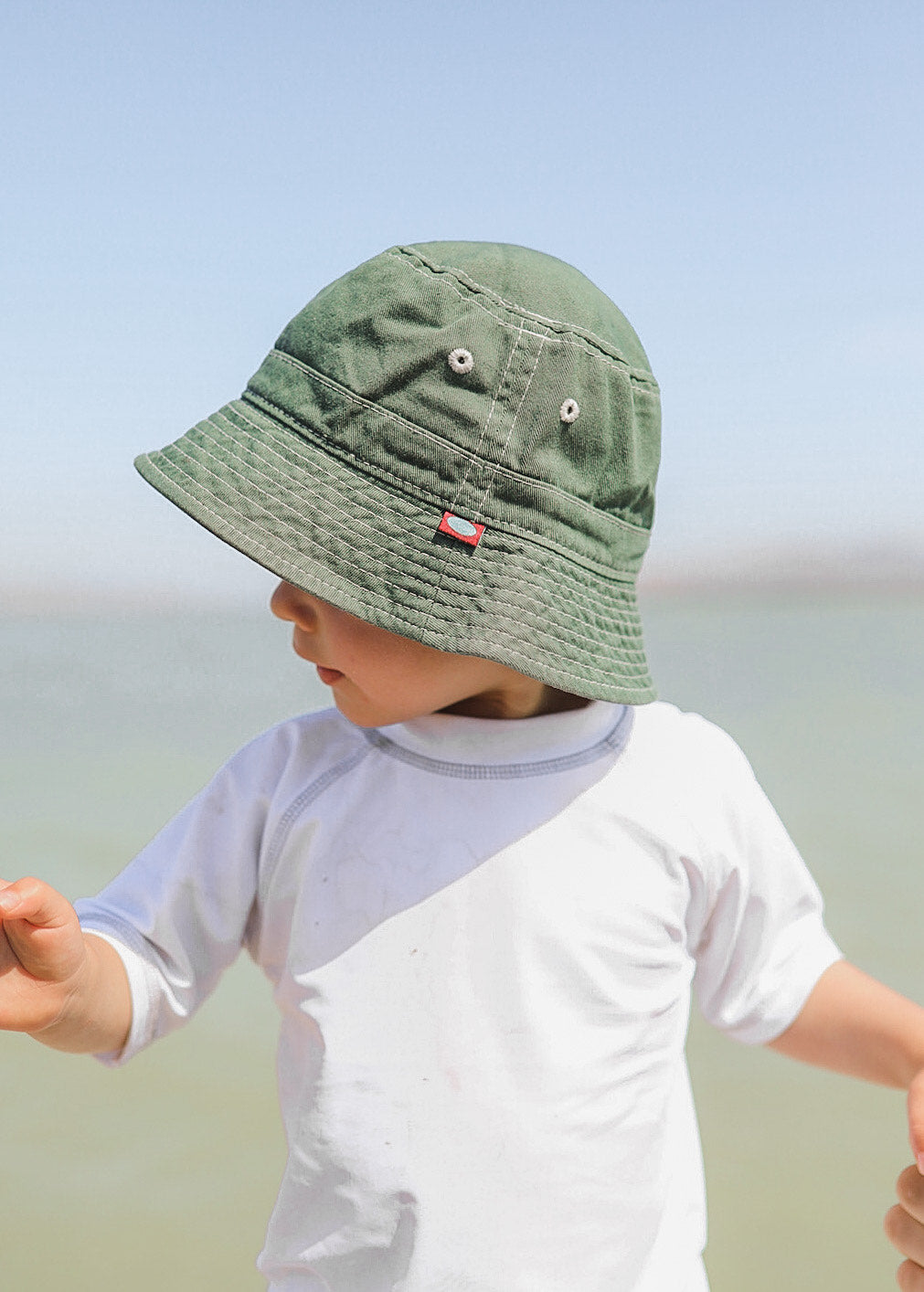 Wharf Hat , Boys and Girls 100% Cotton Twill UPF 50+ | Orange / L (2-3Y) - Kids Cap, USA Made, Sun Protection, City Threads