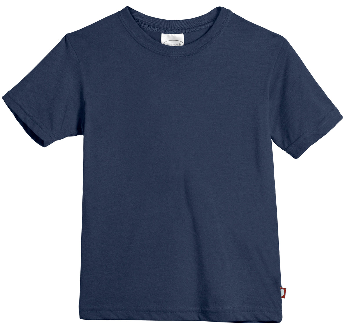 Boys Soft Organic Cotton Jersey Short Sleeve Crew Tee | Midnight