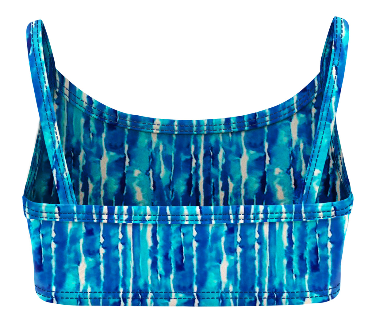 Girls UPF 50+ Printed Bikini Swim Top  | Water Tie Dye