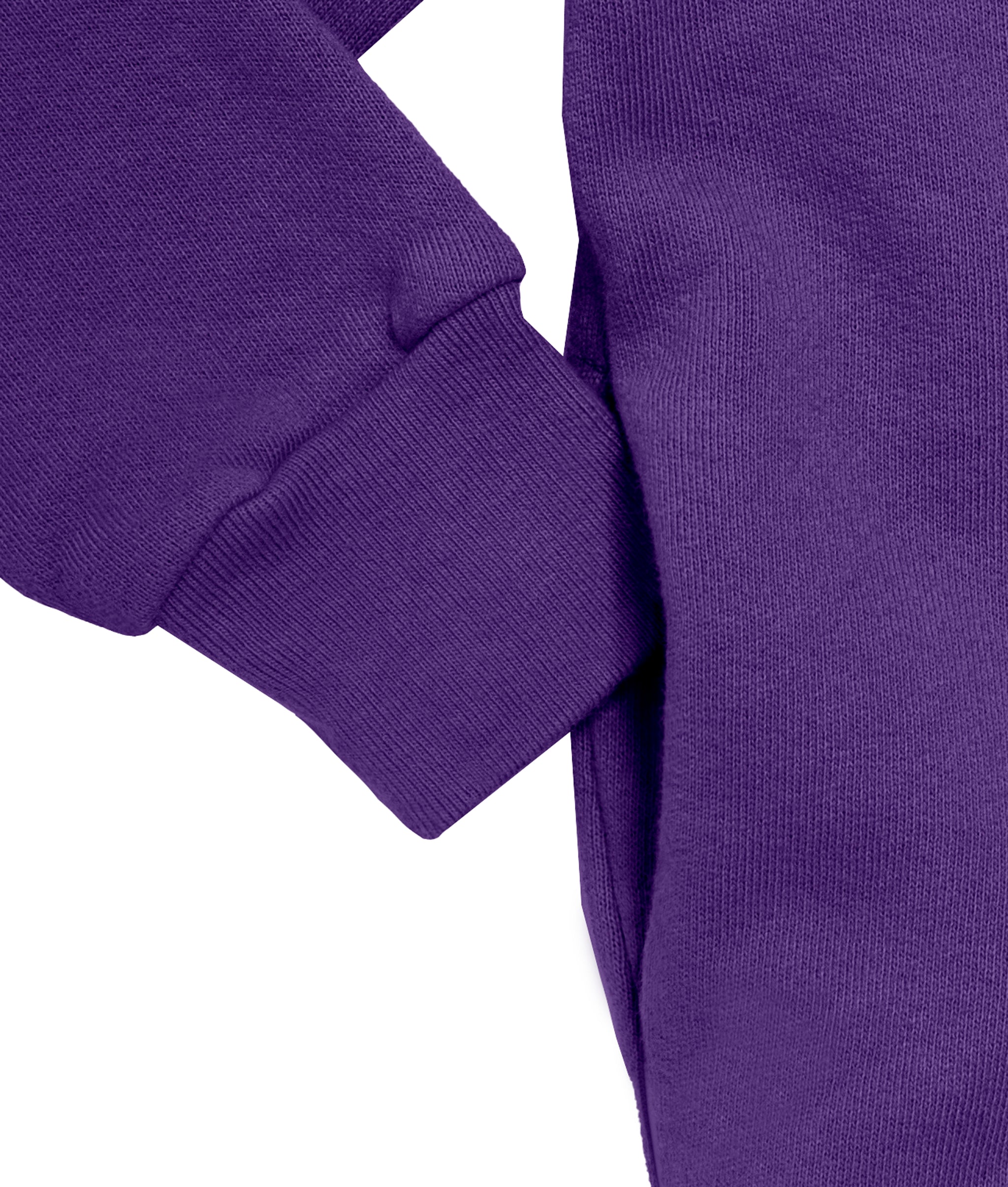 Soft & Cozy 100% Cotton Fleece Zip Hoodie with Inner Pockets