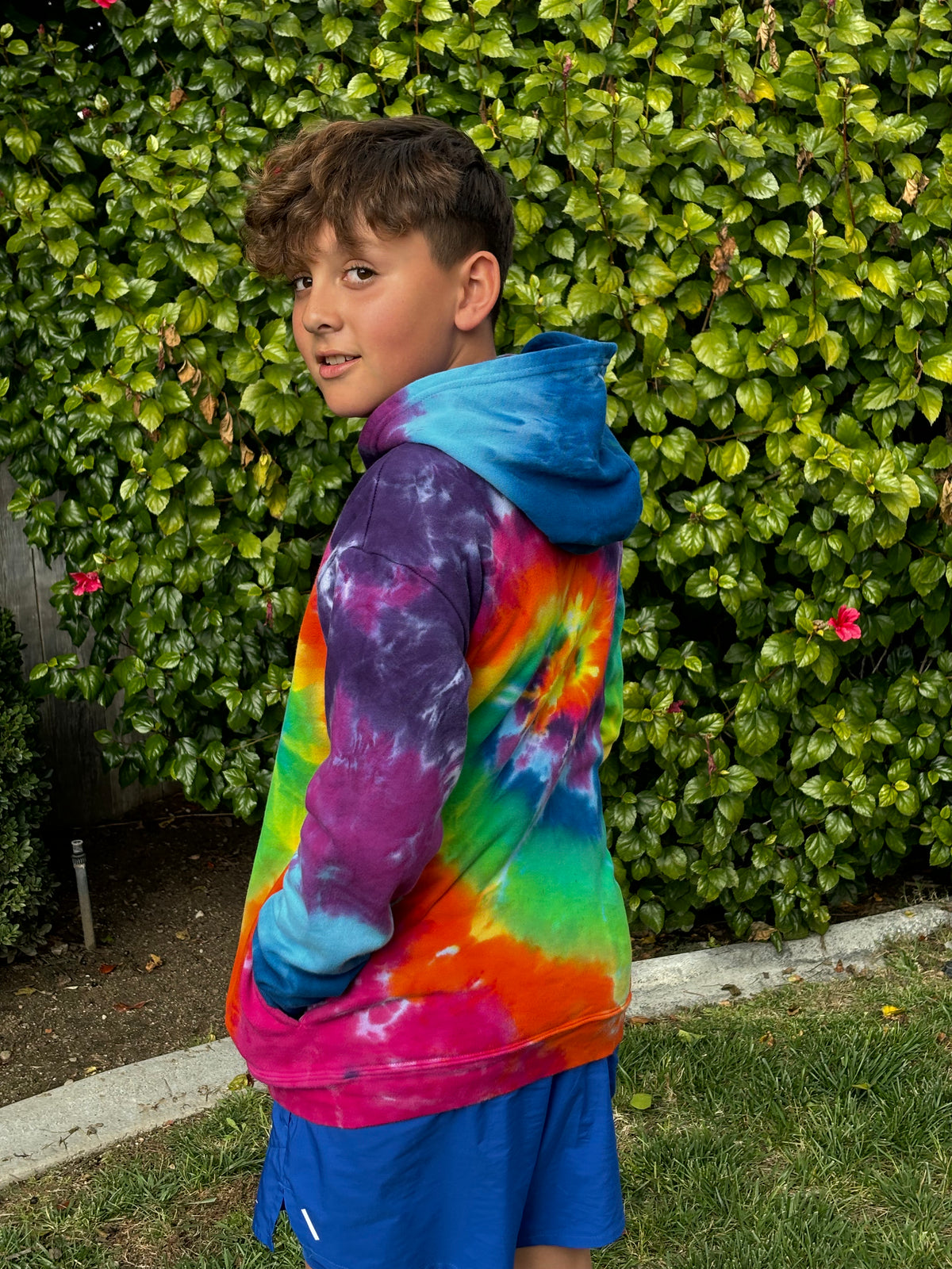 Boys UPF 50+ Recycled Polyester Soft Stretch Below the Knee Printed Sw -  City Threads USA