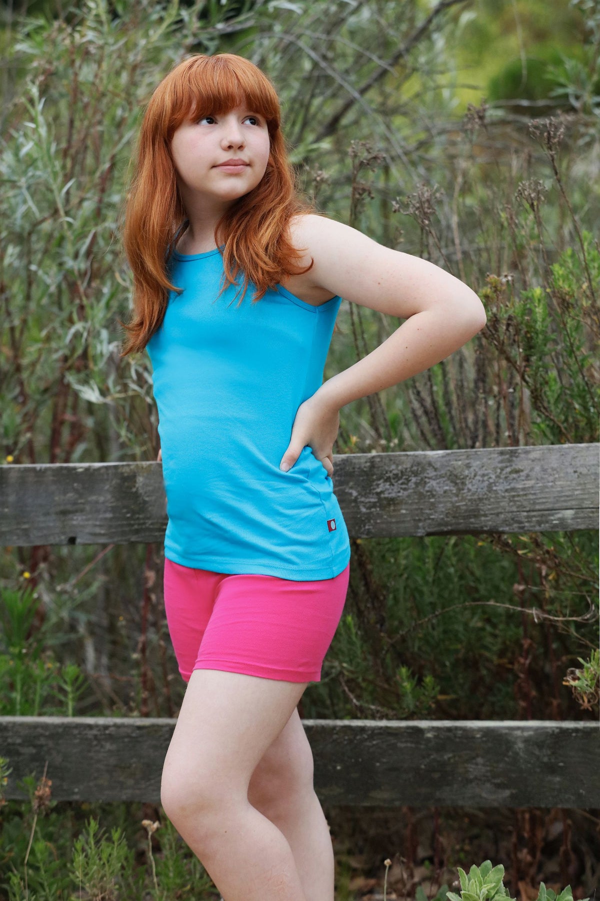 Girls Soft 100% Cotton Bike Shorts | Bright Blue