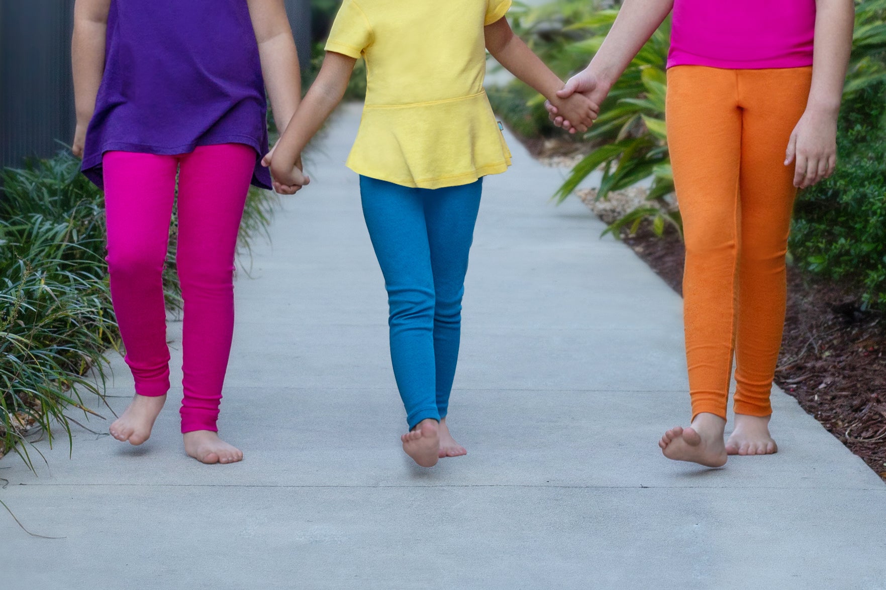 DOCHY Baby Girls' 4-Pack Leggings Cotton Basic Legging for Kids