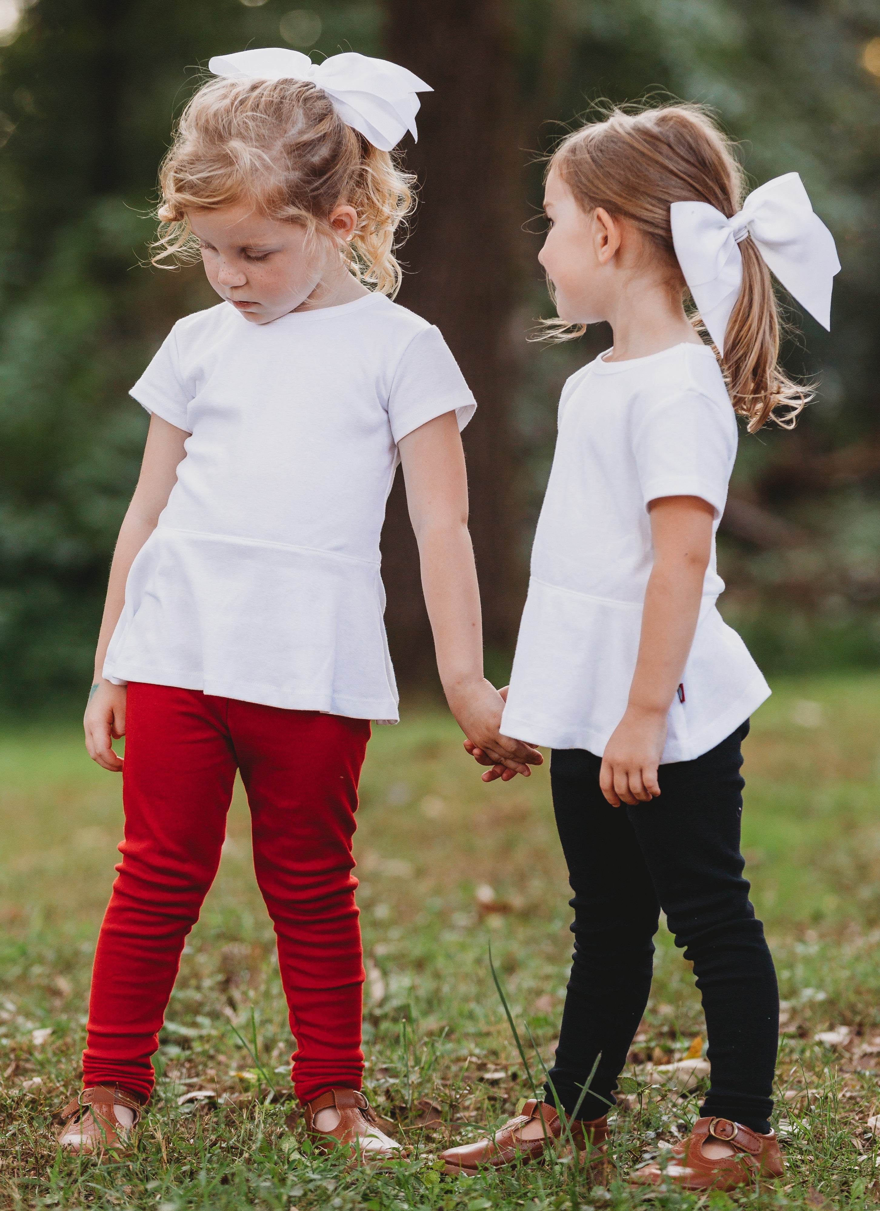 girls Navy Winter Leggings Fleece Lined Toddler Kids Basic Solid Full  Length Pants for School Uniform or Play 