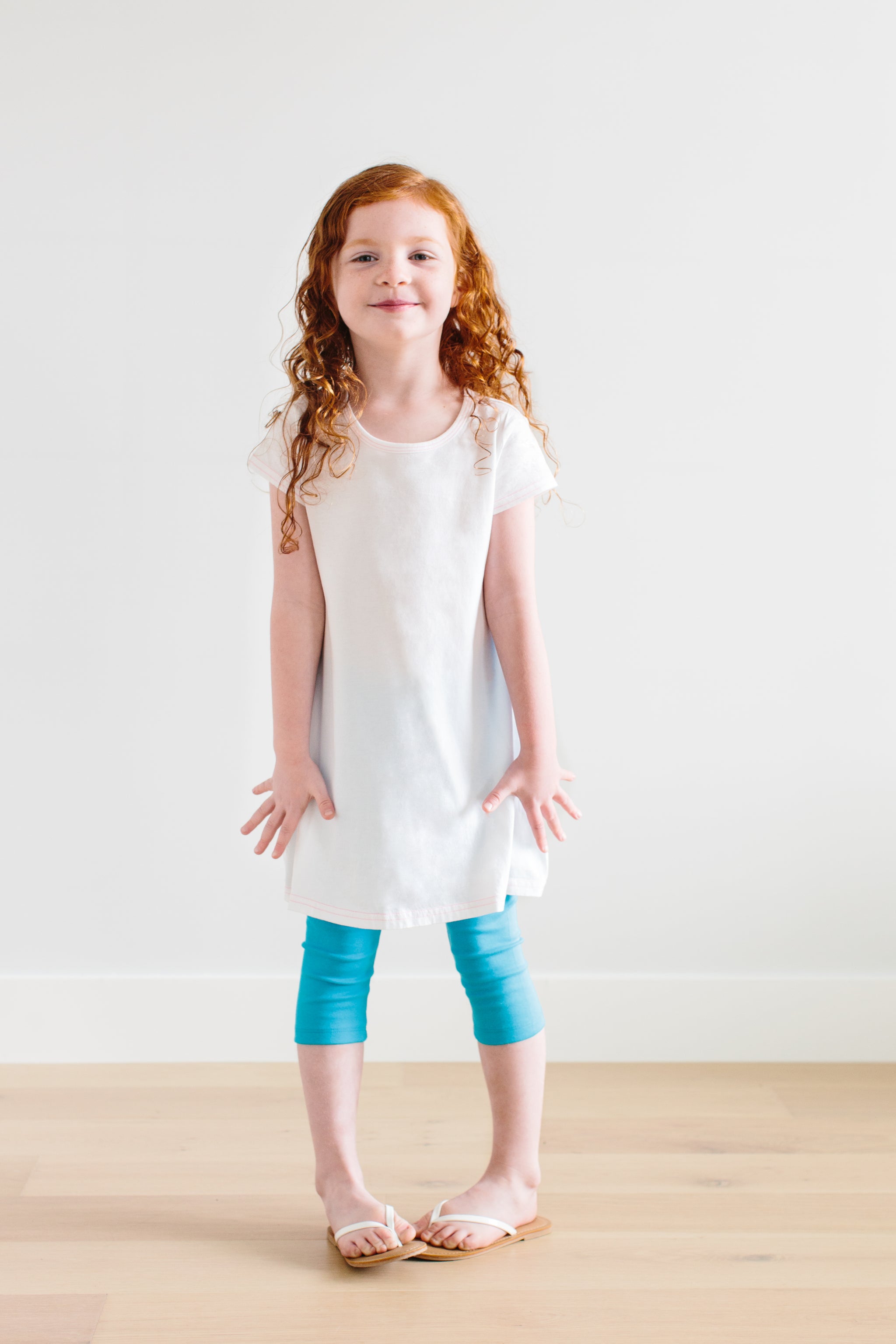 Girls Solid And Print Knit Capri Leggings 5-Pack