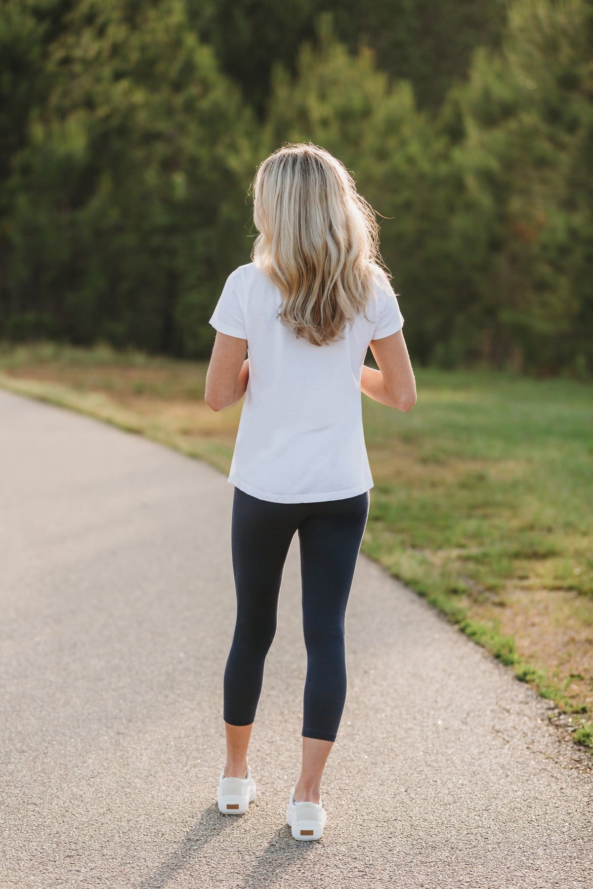 Women&#39;s 100% Cotton Soft Capri Leggings | Forest Green