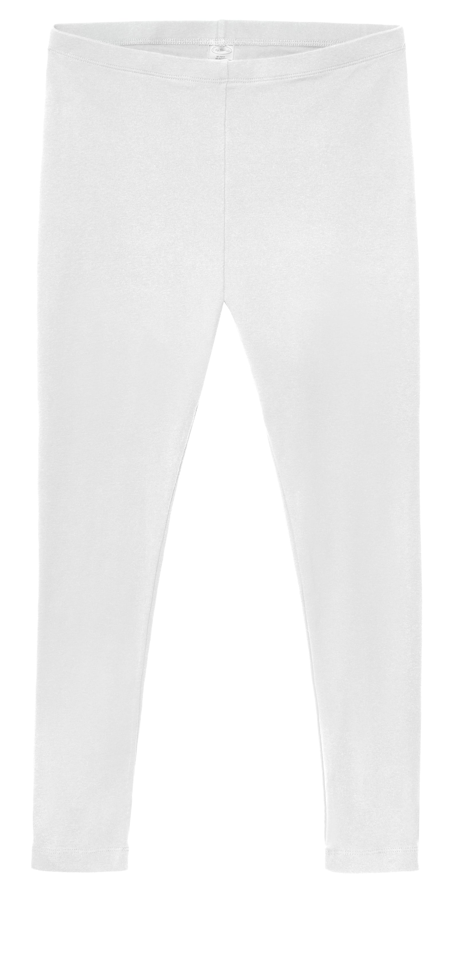 Girls Cotton White Leggings (14 to 19 Years)[Size M-(Waist 23 in,Length