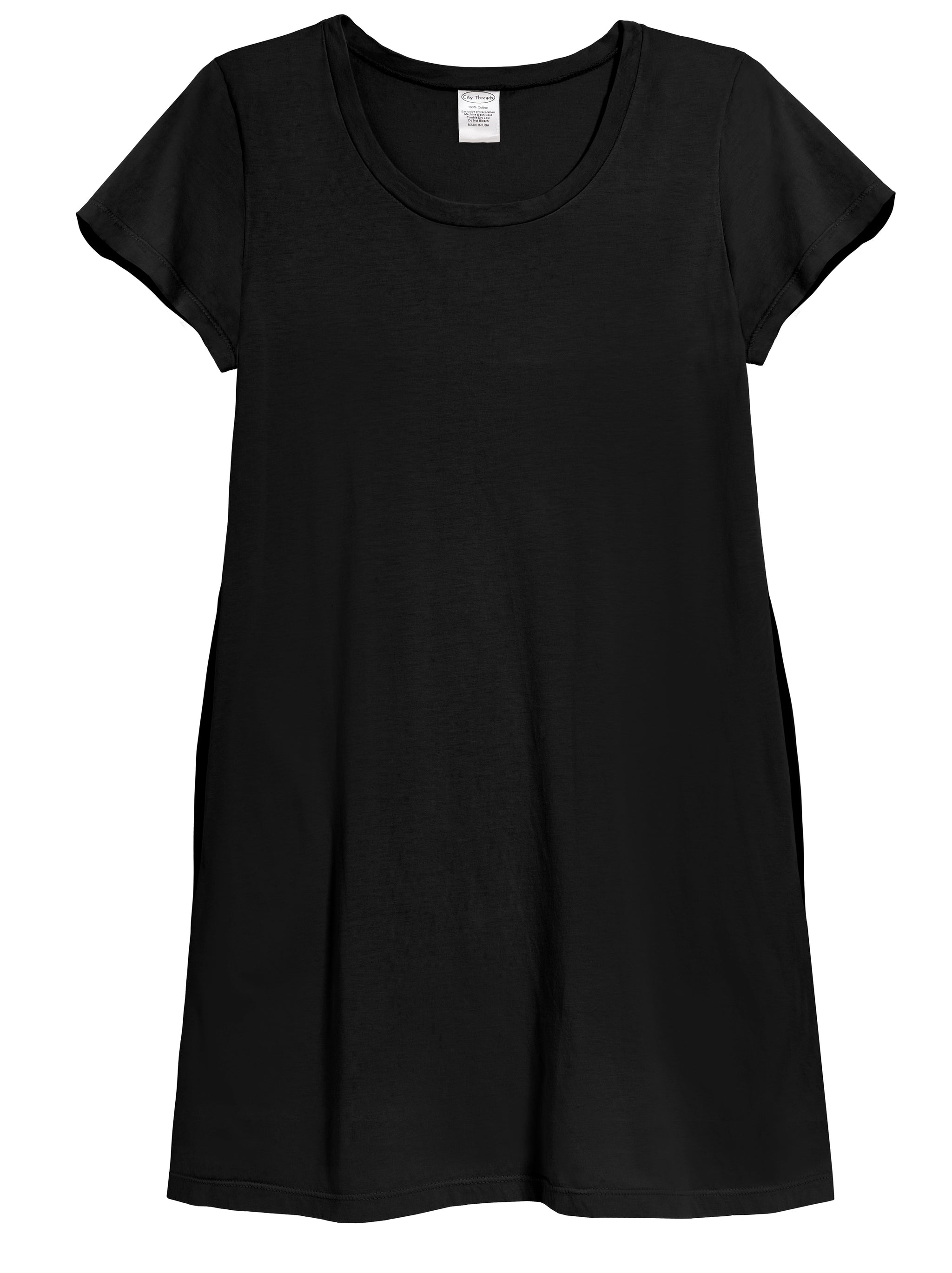 Women's Soft Supima Cotton Easy Cover-Up T-Shirt Pocket Dress