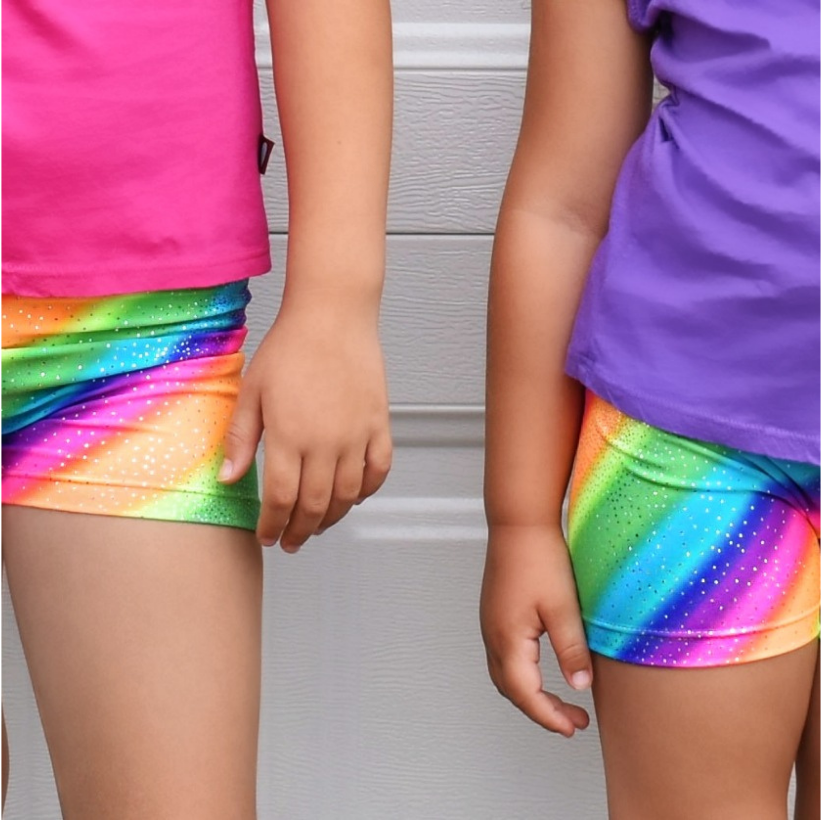 Cycling shorts with glitter effect