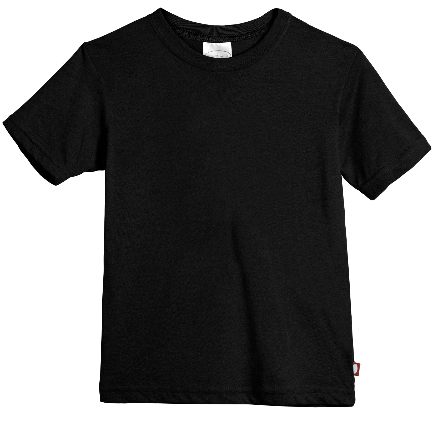 Kid's T-Shirt Black Cotton Jersey