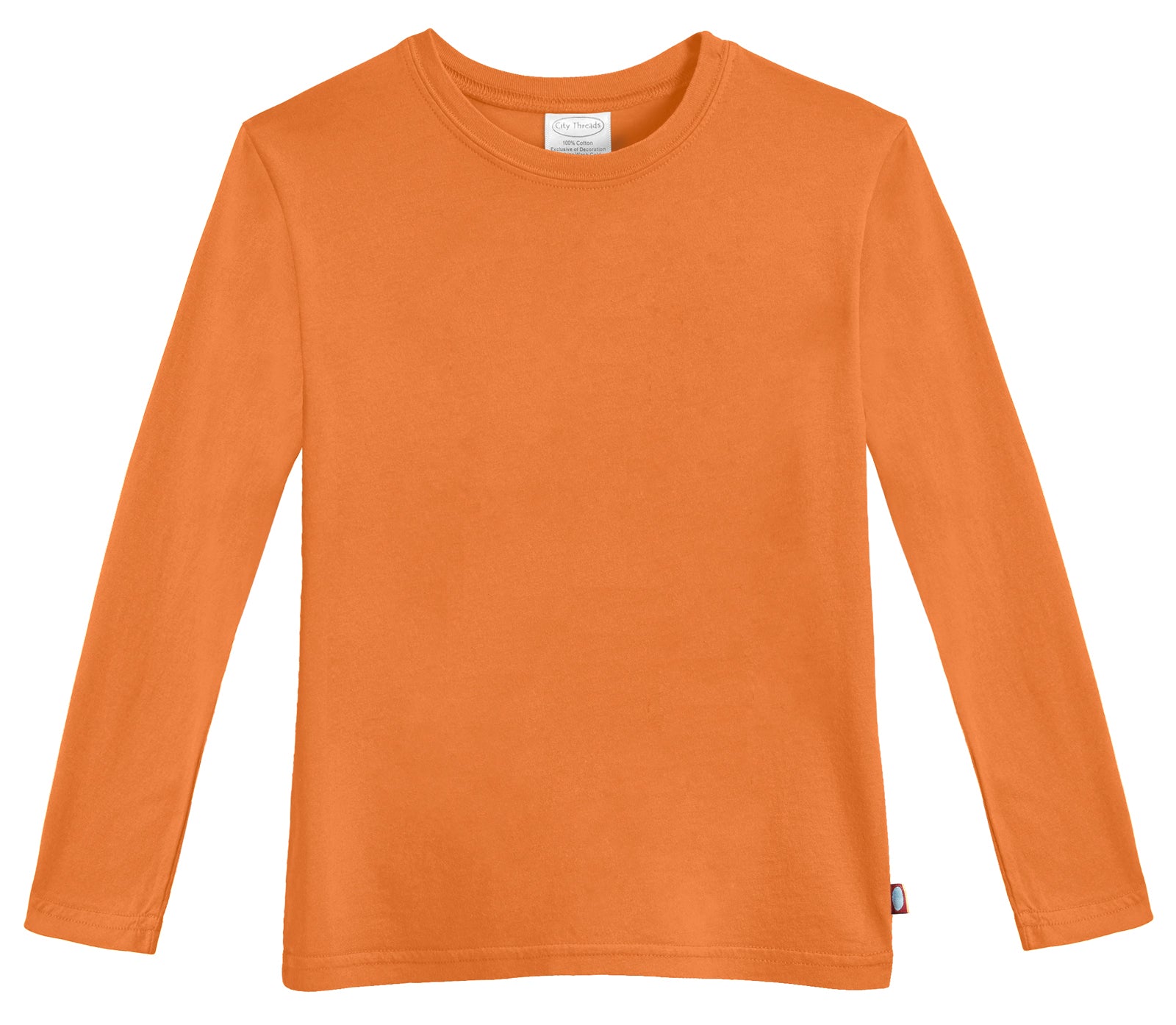 Boys Soft Cotton Jersey Long Sleeve Tee | Orange