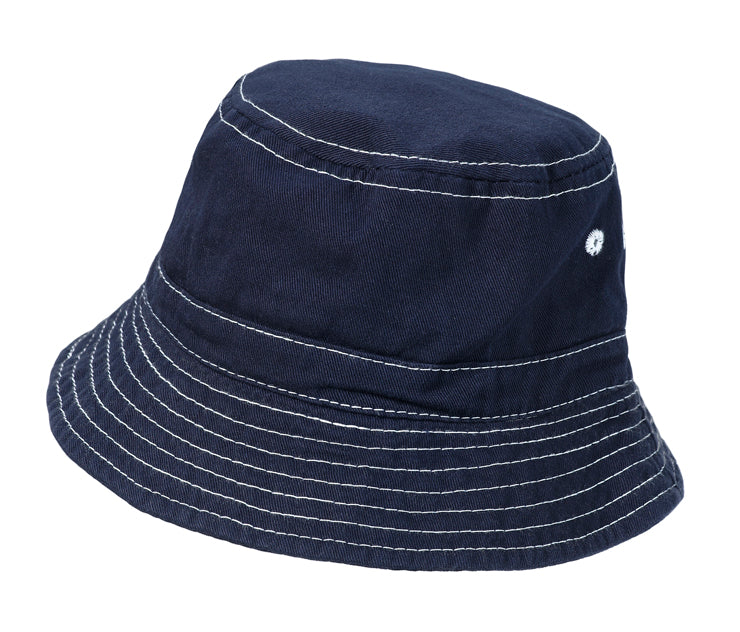 Boys and Girls 100% Cotton Twill UPF 50+ Wharf Hat | Midnight Blue (Dyed &  Finished in USA*)