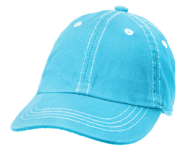 Boys and - USA & 50+ City UPF 100% Twill Cotton Baseball Girls Hat Finished (Dyed Threads