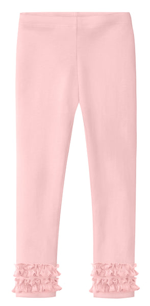 Boutique Toddler Girl 3T Pink & Brown Donut Ruffle 100% Cotton Leggings