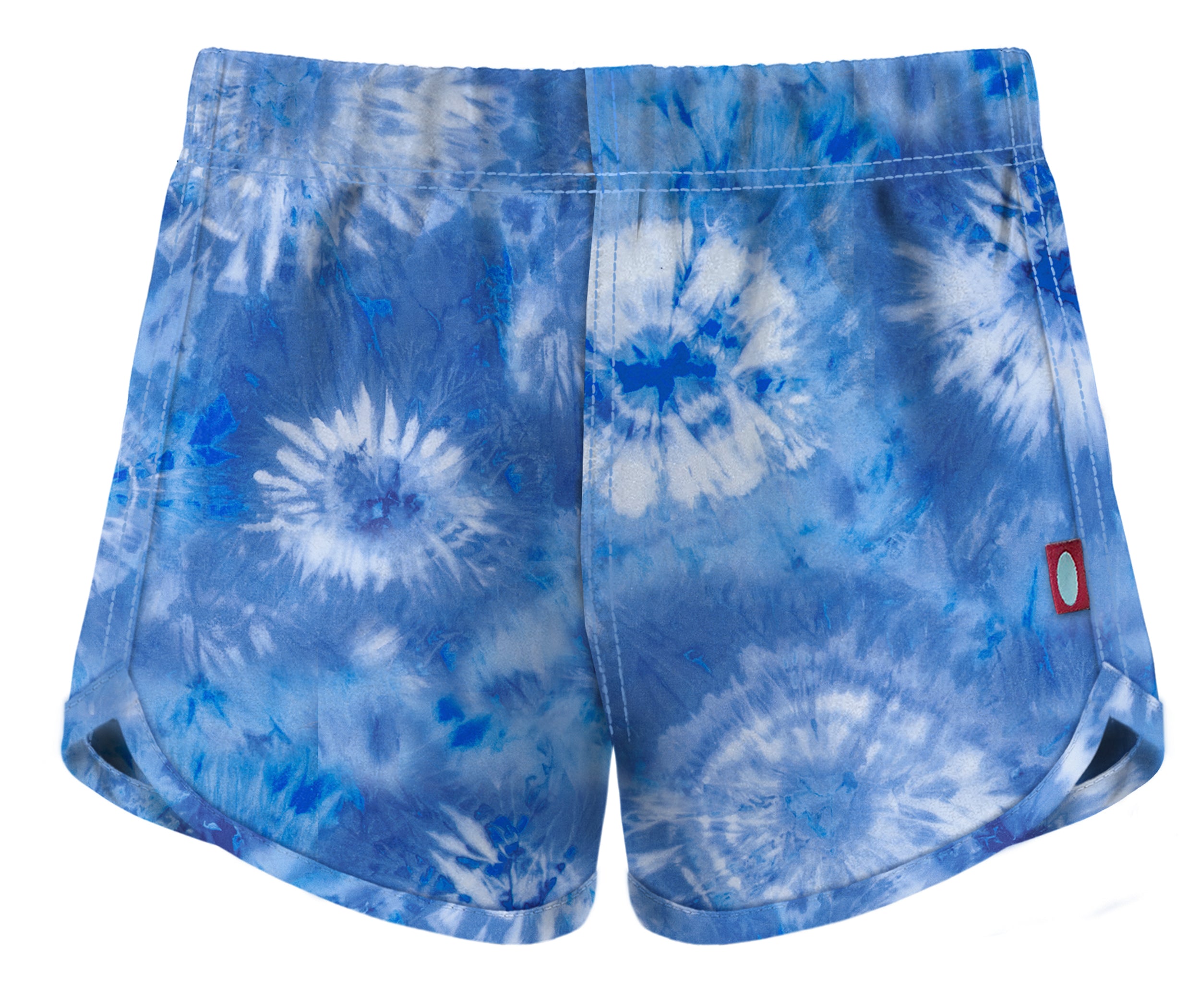 Tropical Swim Shorts, for Girls - blue medium all over printed