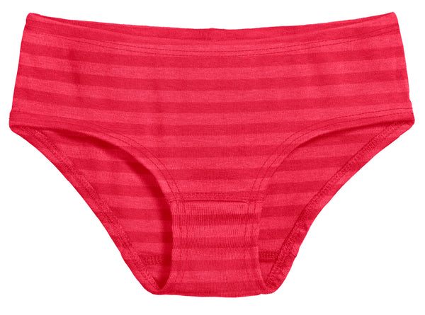 Girls Soft Stripe Brief | Candy Apple - City Threads USA