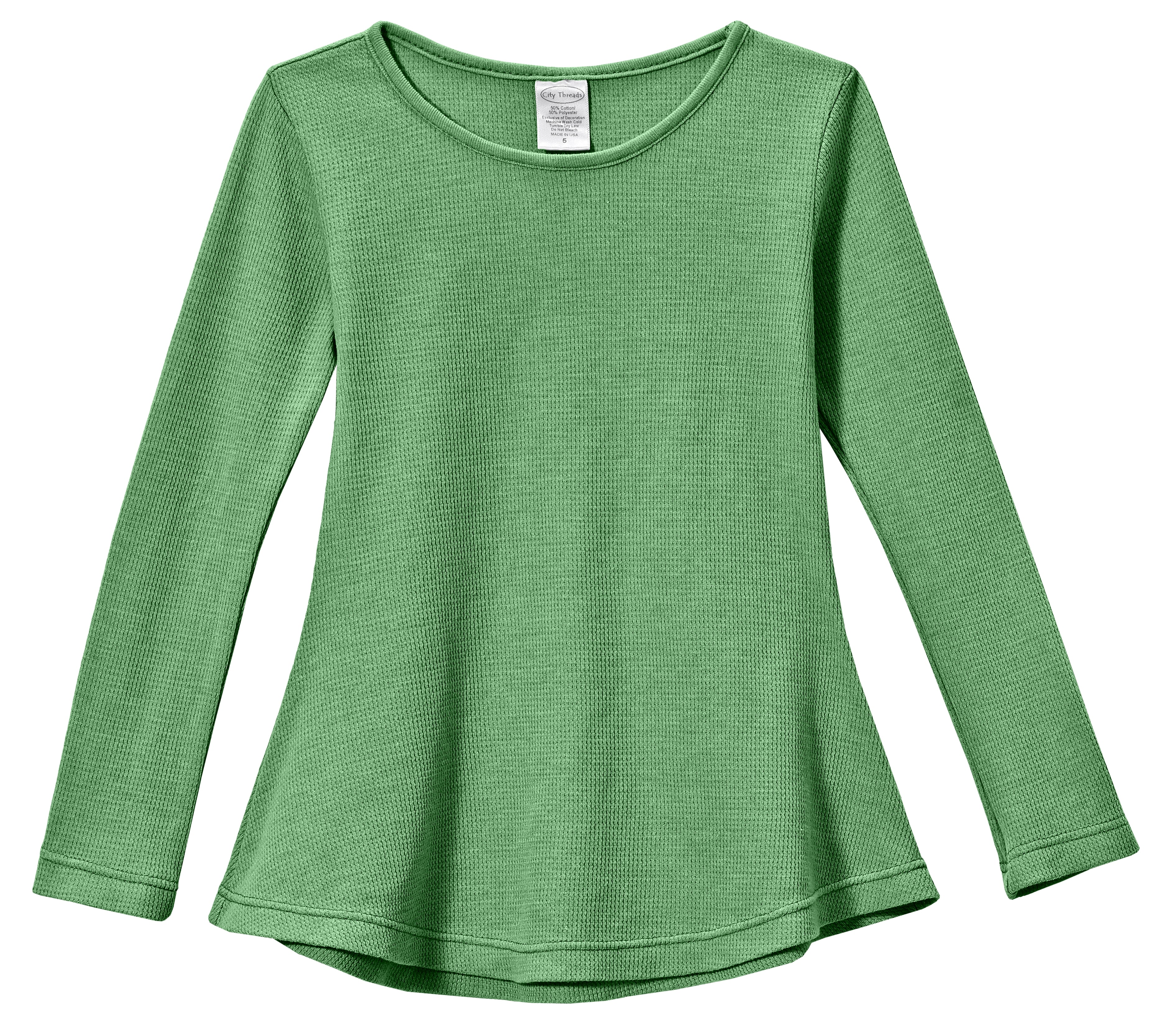 Girls green 2025 long sleeve shirt