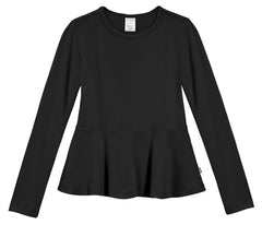 Black store peplum tee