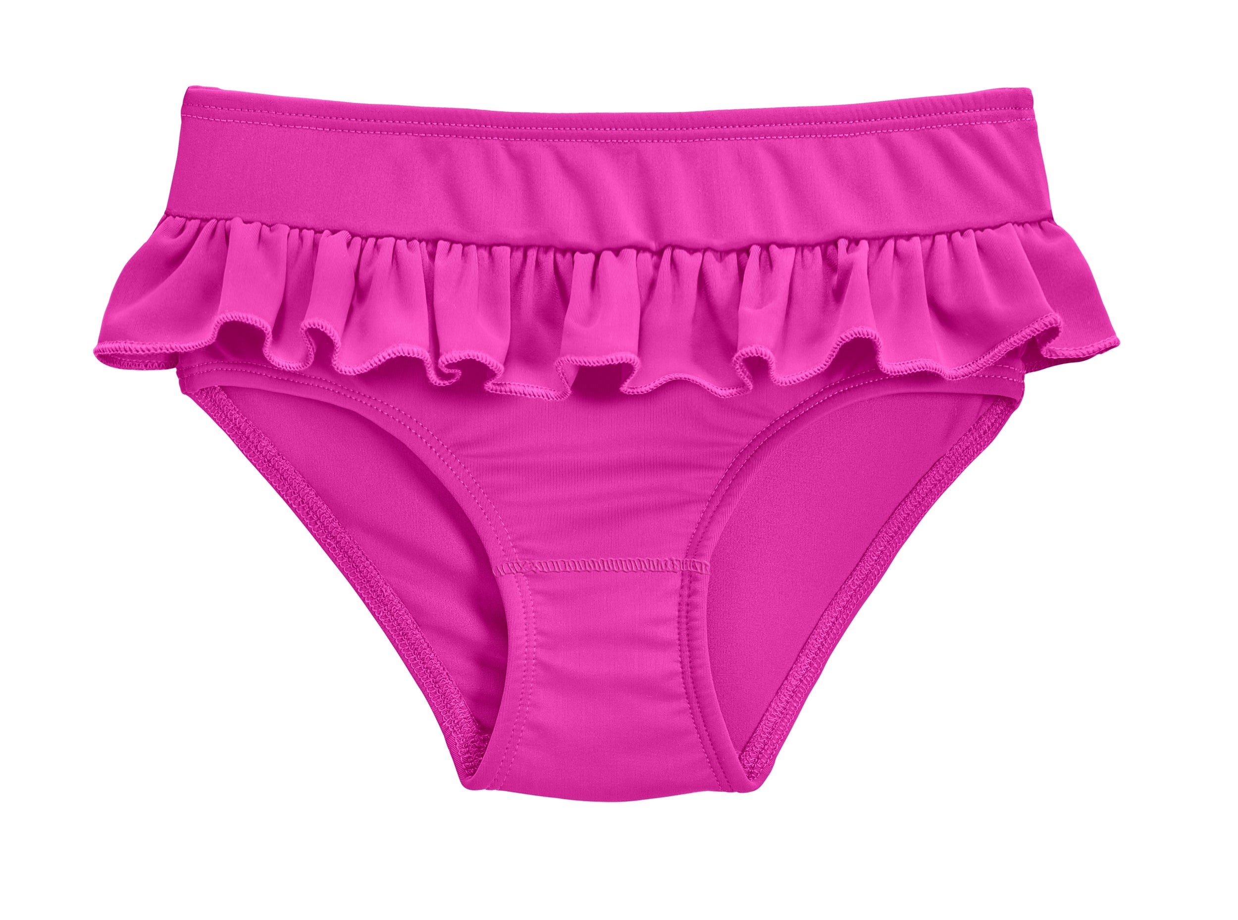 Girls UPF 50+ Ruffle Swim Briefs | Hot Pink