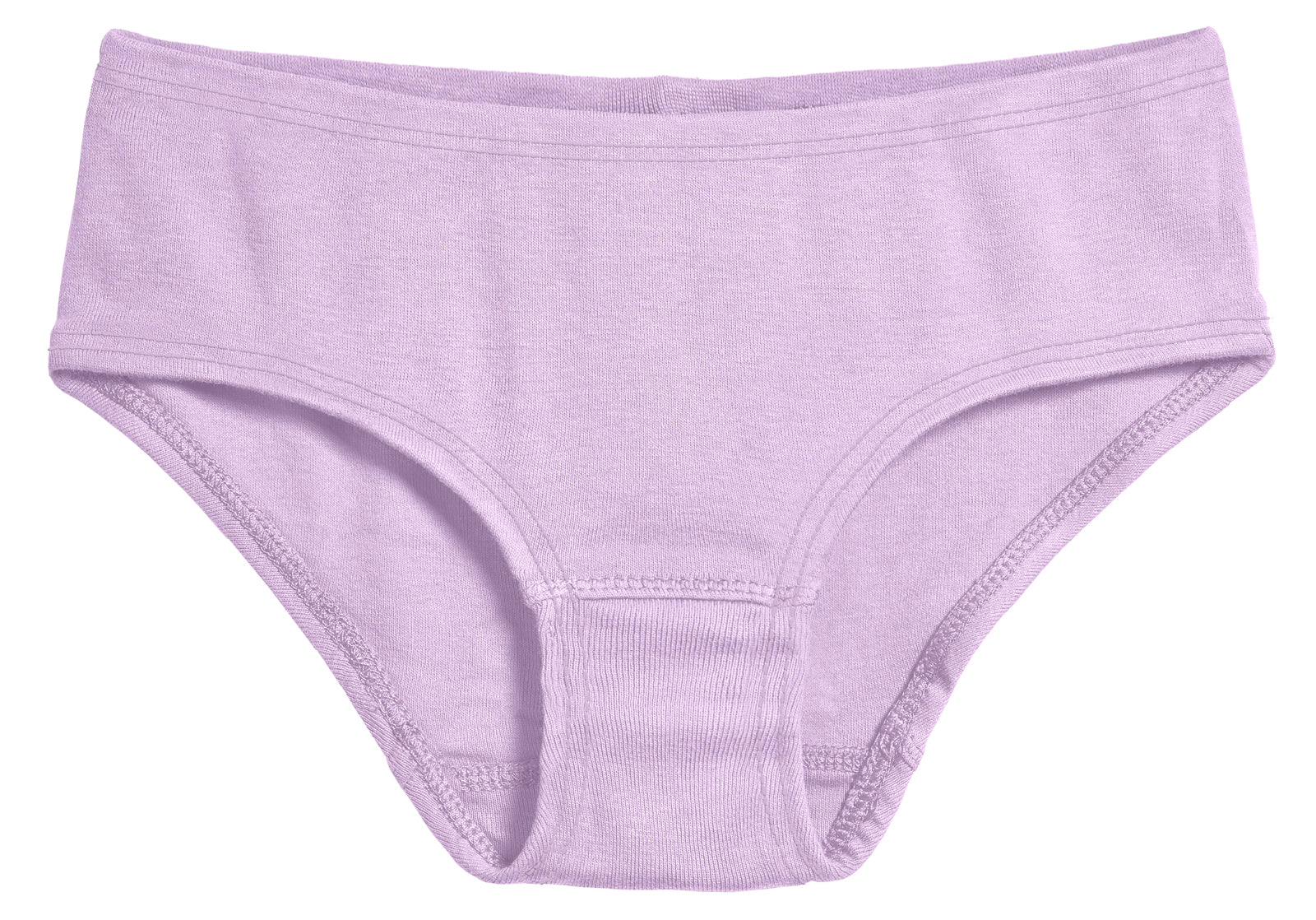 Girls Panty with Exposed Elastic Waistband (Pack of 2) - Violet & Assorted  Print